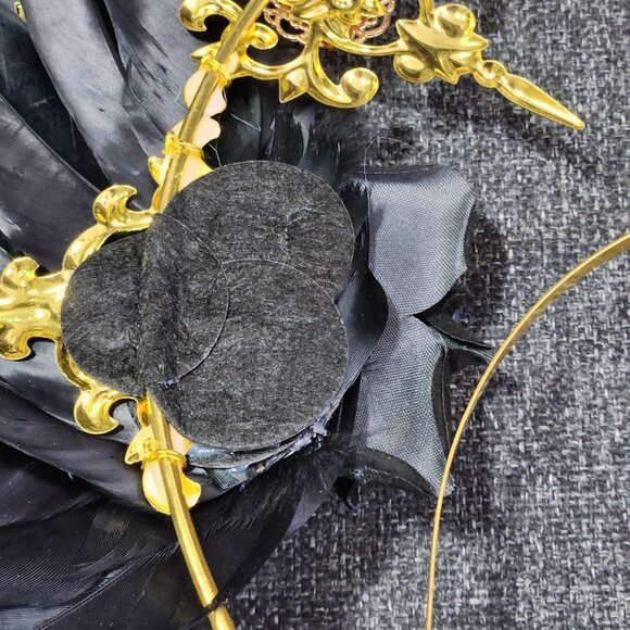 Golden halo with black roses, one size - Picture 4 of 5